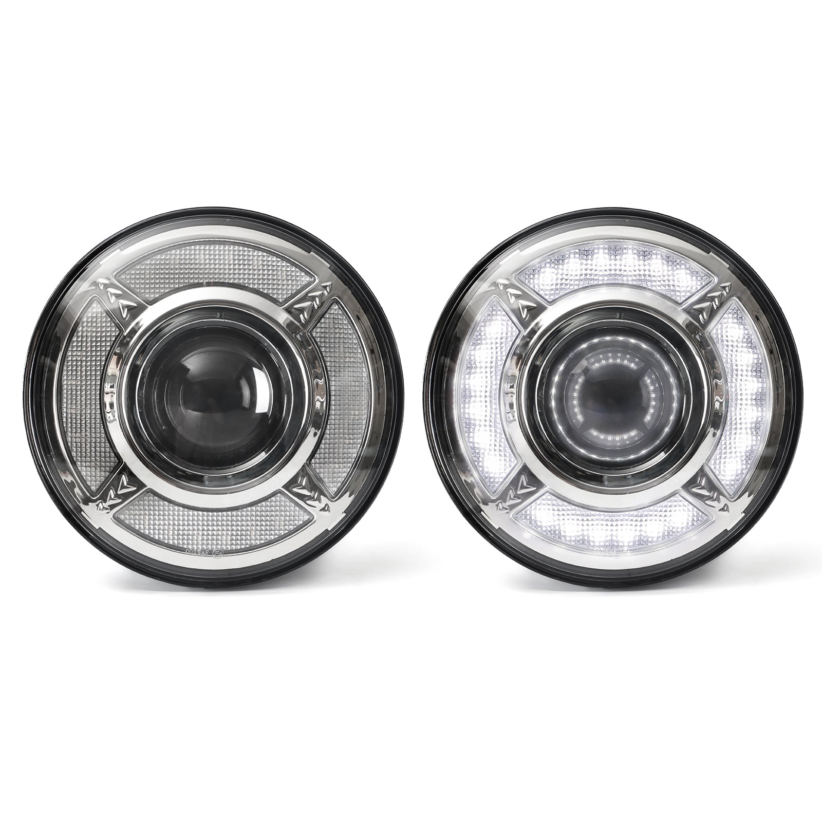 7 inch Round LED Headlights, Wrangler LED Headlight with Amber Turn Si