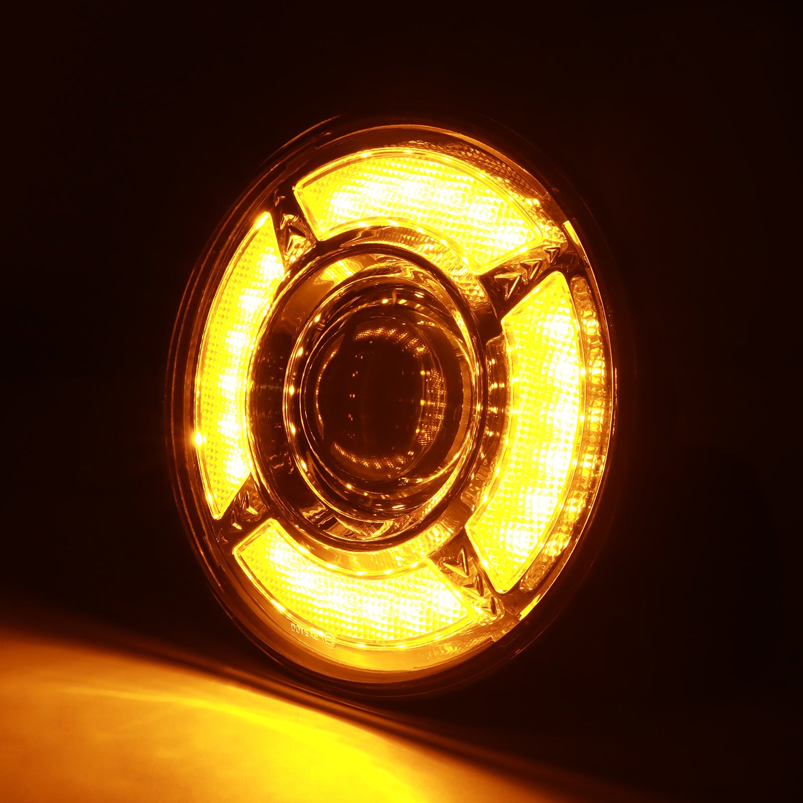 7 inch Round LED Headlights, Wrangler LED Headlight with Amber Turn Signal Light White DRL Compatible with Jeep Wrangler JK TJ LJ CJ JKU Unlimited Rubicon Sahara